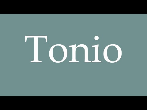 How to Pronounce ''Tonio'' Correctly in French