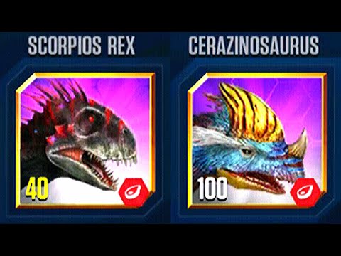 FIGHT FOR FUNDS: SCORPIOS REX VS CERAZINOSAURUS | JURASSIC WORLD THE GAME