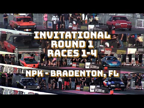 Street Outlaws 2021 No Prep Kings - Bradenton, FL: Invitational Round 1, Race 1-4