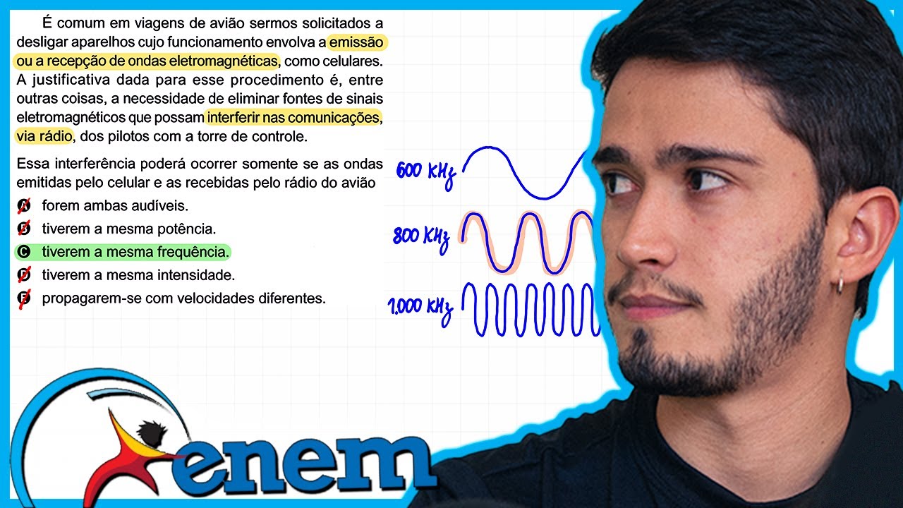 ENEM 2023 - É comum em viagens de avião sermos solicitados a desligar aparelhos cujo funcionamento