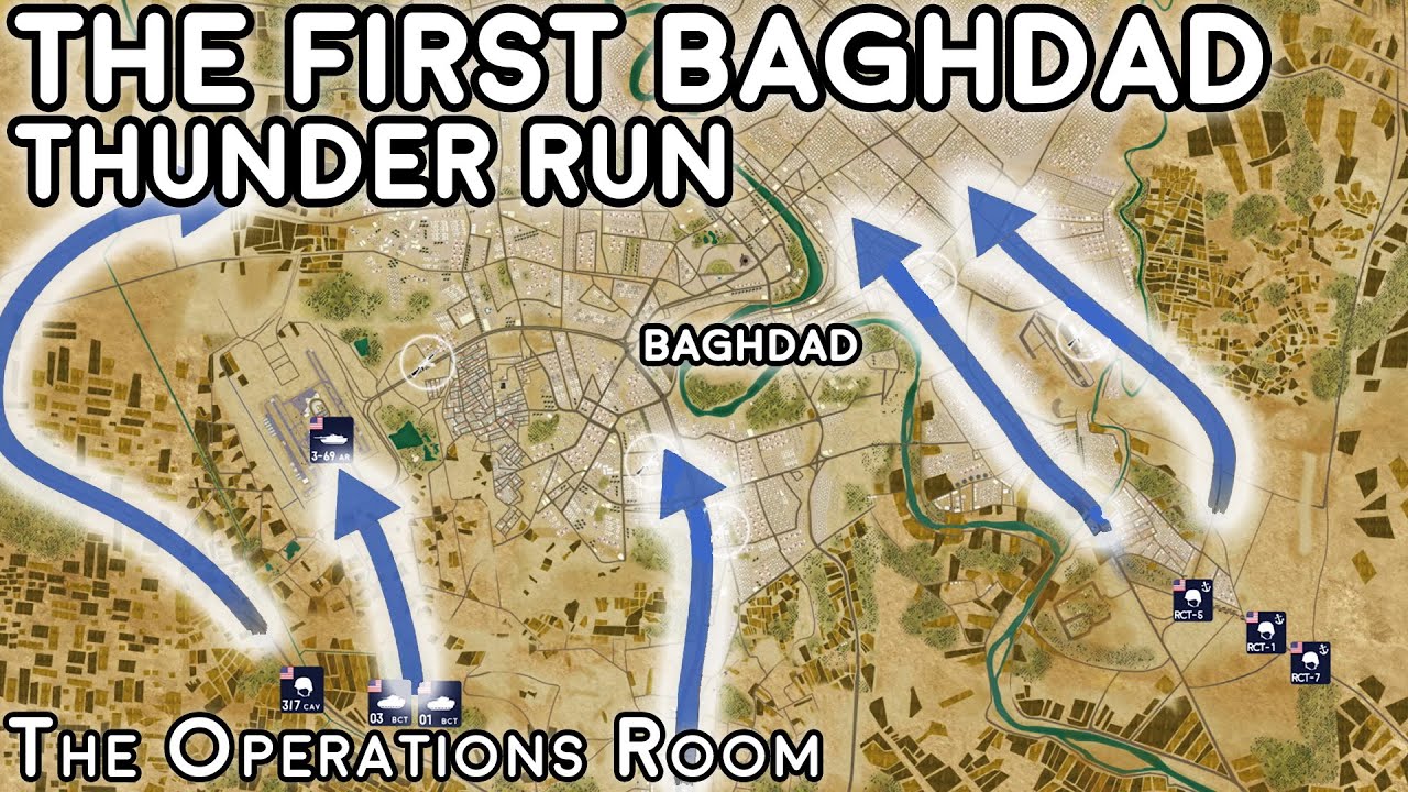 The First Baghdad Thunder Run, Iraq 2003 - Animated