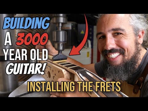How To Make An Acoustic Guitar Ep. 39 (Installing The Frets)