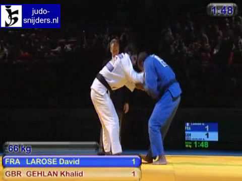 Judo 2009 Birmingham: Larose (FRA) - Gehlan (GBR) [-66kg].