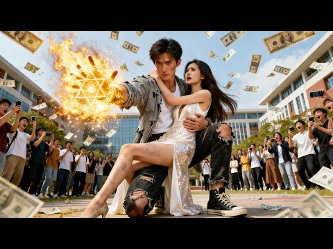 Mistaken As A Beggar? He Cast Magic In School—His Cold Beauty Fiancée Finally Realized He’s a God!