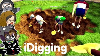 無職4人で協力して庭に穴を掘ってお宝を見つけるゲーム『iDigging』