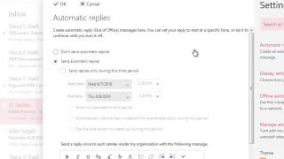 Office 365 Automatic Replies