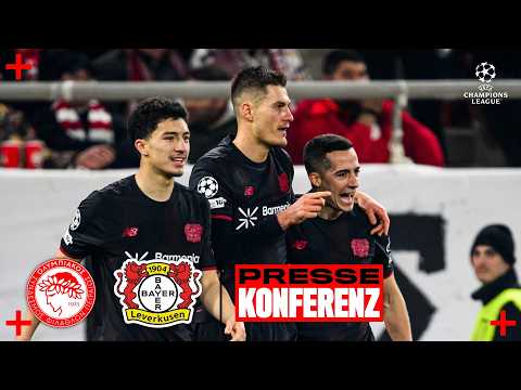 Thanks to Schick's brace: Leverkusen beat Olympiacos 2-0 | Press conference with Kasper Hjulmand