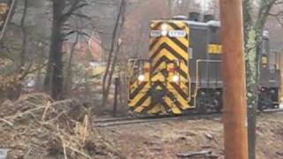 preview picture of video 'Grafton & Upton Railroad @ Grafton Center, Snow Rd'