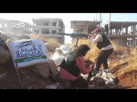 استهداف معاقل النظام برشاش 12.5 في مدينة درعا من قبل فرقة القادسية