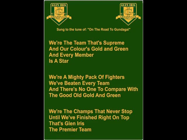 Glen Iris Cricket Club - Club Song