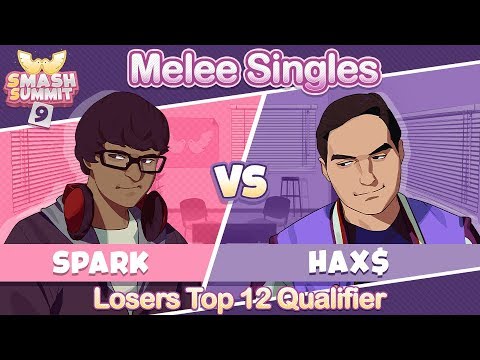 Spark vs Hax$ - Losers Top 12 Qualifier Melee Singles - Smash Summit 9 | Sheik vs Fox