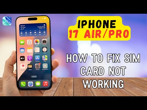 How to Fix Sim Card Not working iPhone 17 Air, Pro (ios 26)