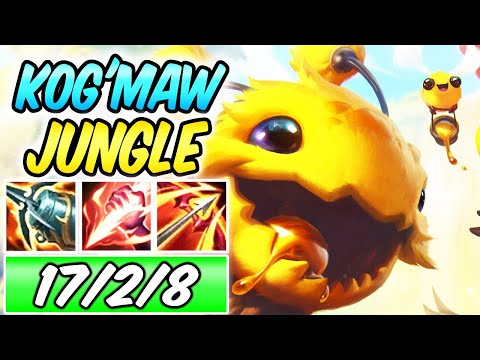 S+ KOG'MAW JUNGLE IS BROKEN! BEE'MAW GAMEPLAY | 100% CRIT ADC Build & Runes | League of Legends