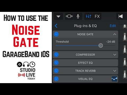 How to use the Noise Gate in GarageBand iPhone/iPad (noise reduction)