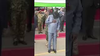 President of South Sudan peed in his pants during the performance of the anthem
