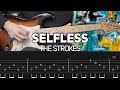 The Strokes - Selfless (Guitar lesson with TAB)