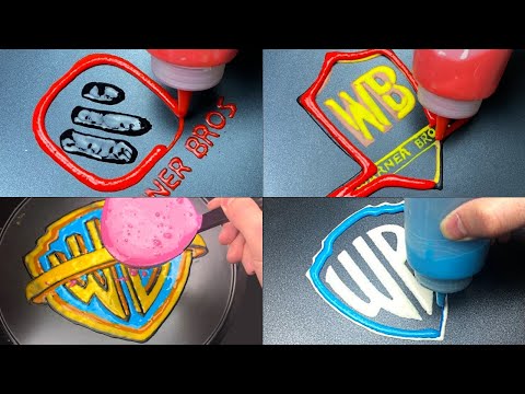 Warner Bros. Logo History Pancake Art