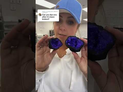 DIY Dyed Geode! Let’s experiment! #geode #crystals #fun #canyoudigit