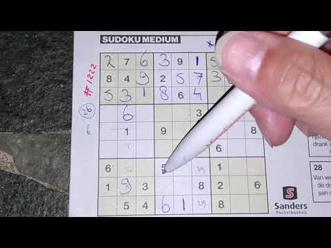 Again our daily Sudoku practice continues. (#1222) Medium Sudoku puzzle. 07-25-2020