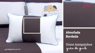 Almofada Retangular Ursos Amiguinhos | Ref: 54076