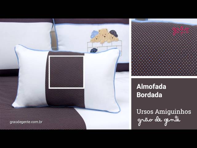Almofada Retangular Ursos Amiguinhos | Ref: 54076