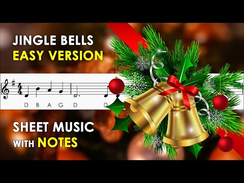 Jingle Bells | Sheet Music with Easy Notes for Recorder, Violin Beginners Tutorial