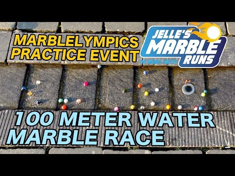 100 Meter Water Marble Race with MarbleLympics Marbles