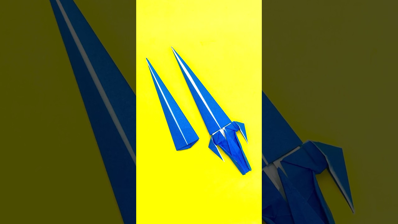 かっこいい剣の鞘（さや）の簡単な作り方【6作品目】～How to make an easy origami cool sword sheath～