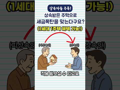 상속주택 여러채 있으면 종합부동산세로 세금폭탄을 맞는다구요?! 방법 있습니다~