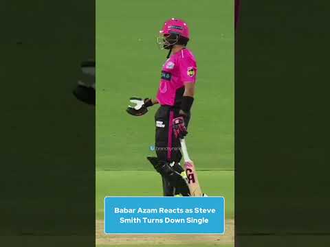 Babar Azam Reacts as Steve Smith Turns Down Single