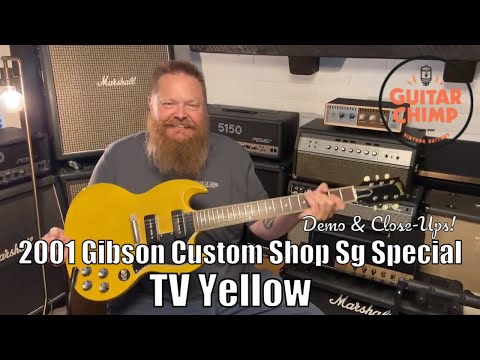 2001 Gibson Custom Shop Sg Special TV Yellow image 9