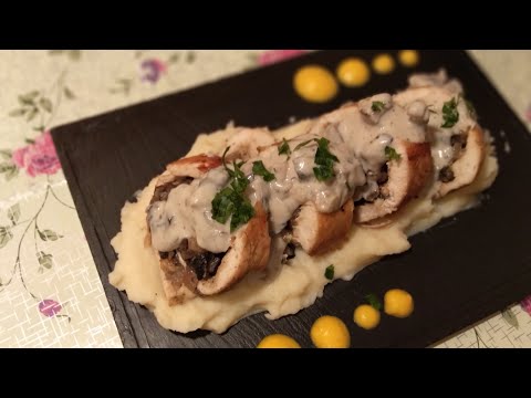 بالوتين الدجاج بالفطر الفرنسي 🍖🍖 ballotine de poulet aux champingons