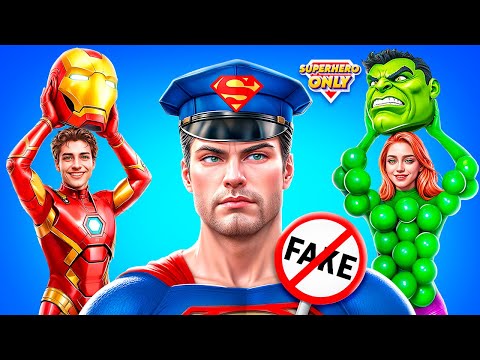 Fake vs Real Superhero Cosplay in the Movies! How to sneak past SUPERMAN?