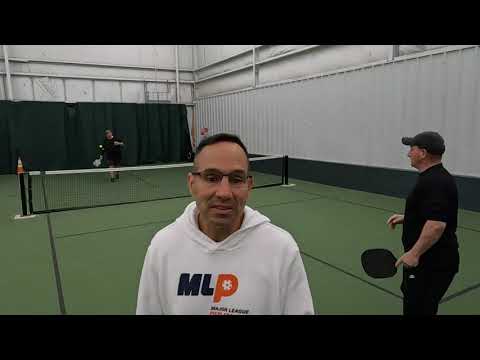 Paul, Mark, Scotty and Ryan play pickleball on 3-14-2023