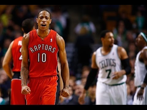 DeMar DeRozan goes BEHIND the back to Amir Johnson for the Jam!