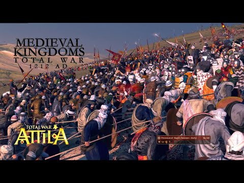 MEDIEVAL KINGDOMS 1212AD MOD ATTILA TW - I LAUNCH MY 1RST CAMPAIGN & GET THROWN TO MASSIVE BATTLE!!