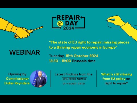 The state of EU right to repair: missing pieces to a thriving repair economy in Europe
