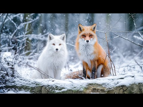 Winter Wonderland ❄️ Wild Nature Scenery with Piano Music for Deep Sleep, Stress Relief & Healing 🎶