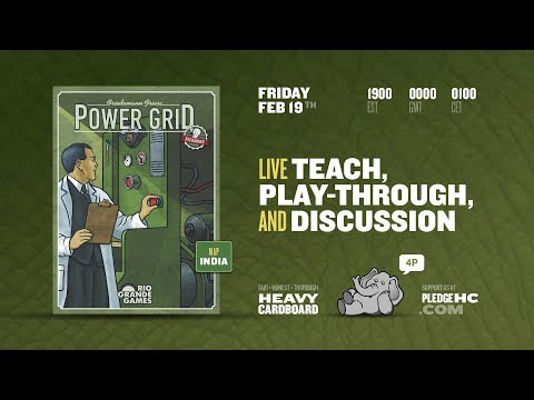 Power Grid - India- 4p Teaching, Play-through, & Round table by Heavy Cardboard