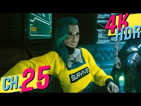 [4K HDR] Cyberpunk 2077 (100%, Very Hard, All Side Quests) Walkthrough Part 25 - Both Sides, Now