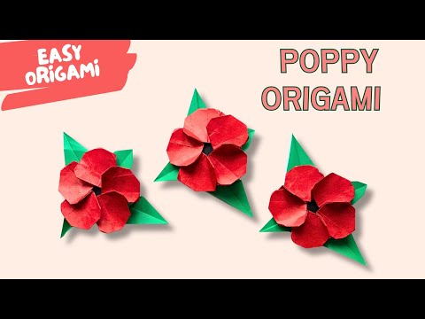 DIY Origami Poppy  Easy Paper Flower Craft for Beginners