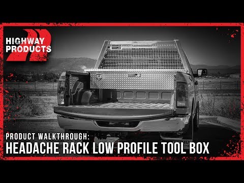 Highway Products | Headache Rack Low Profile Toolbox Combo