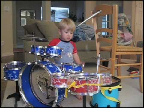 The Early Years of child drummer LOGAN ROBOT GLADDEN - from Age 1 through Kindergarten!!