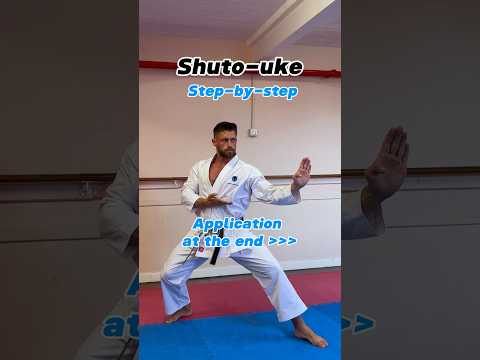 Shuto-uke step-by-step + application #karate #shotokan #martialarts #stepbystep