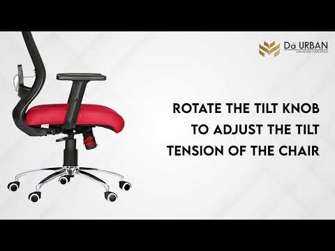 Da Urban  Mascot High Back Revolving Office Chair With Headrest (Red)