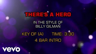 Billy Gilman - There&#39;s A Hero (Karaoke Vocal Guide)