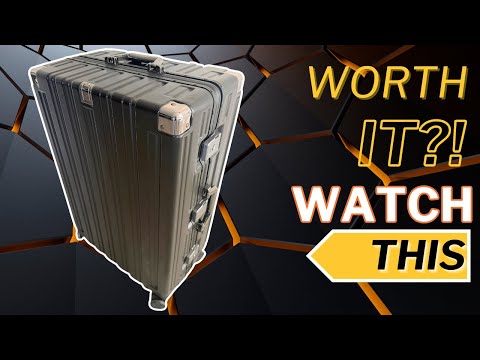 Krute Checked Aluminum Frame Suitcase 24 Inch Zipperless Luggages Hardside PC Luggage With Spinner Wheels TSA Lock USB Charger Suitcases(1 Piece) video review thumbnail