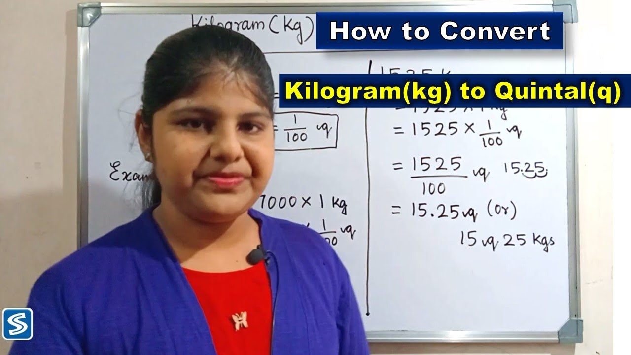 Conversion of Kilogram into Quintal | how to convert Kilogram to Quintal