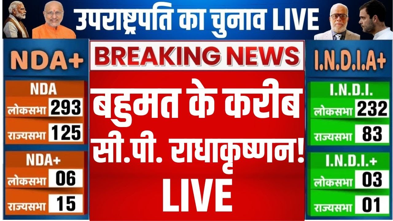 CP Radhakrishnan | Vice President Results LIVE: NDA उम्मीदवार बहुमत के करीब सी.पी. राध