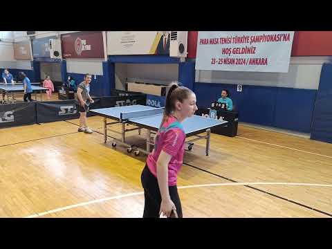 TÜRKİYE masa tenisi federasyonu para 10 klas 27 Nisan 2024 Neslihan kavas,Binnur eleme.